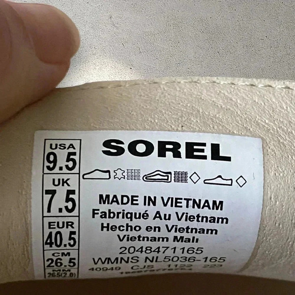 SOREL JOAN NOW LOAFER Sz 9.5 Cream - Picture 7 of 7